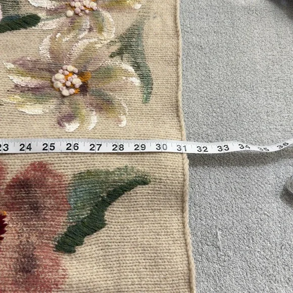 Anthopologie Sleeping On Snow Sweater Coat Hand Painted Poppies Size Medium - Picture 14 of 16